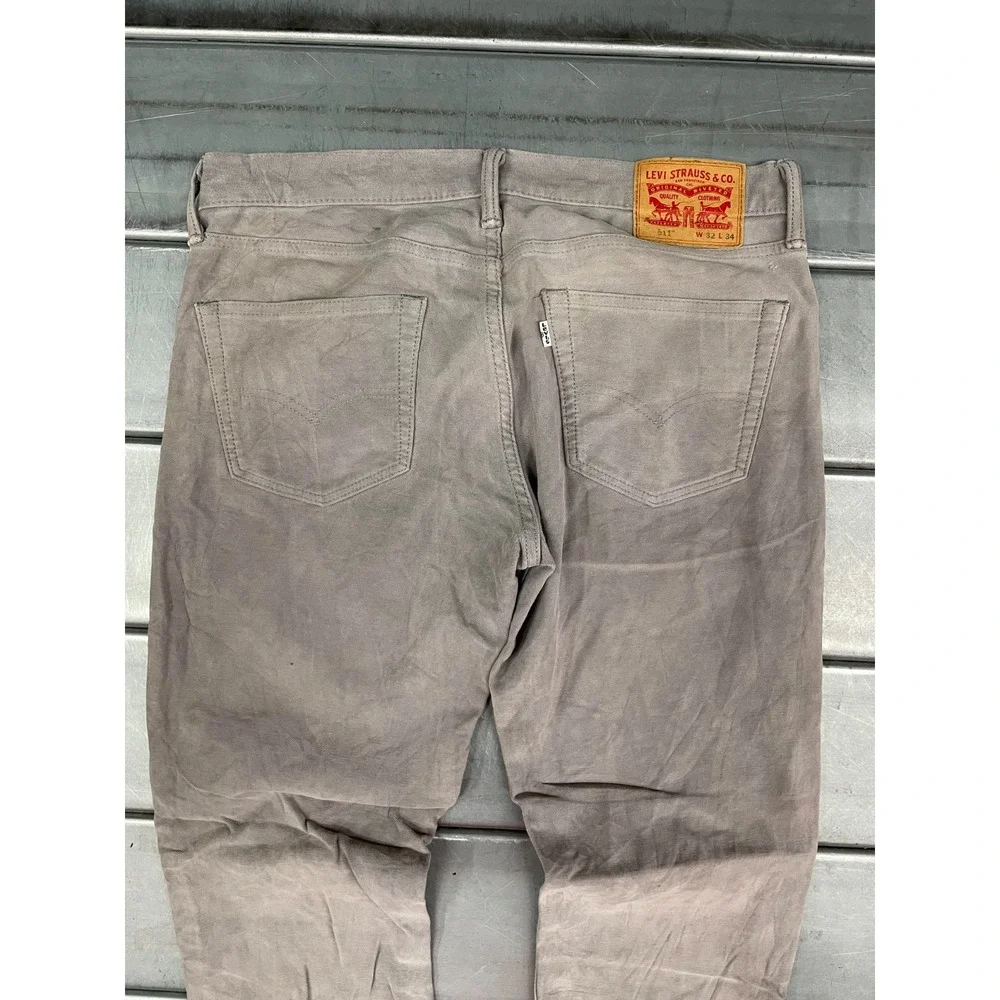 Levis 511 Jeans Pants Mens 32X32 Gray‎ Slim Straight Leg Stretch